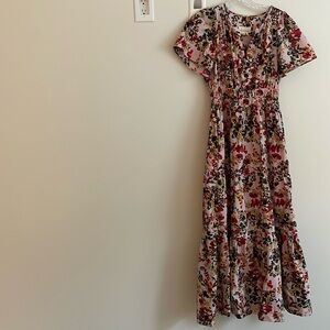 Anthropologie Printed Tiered Dress